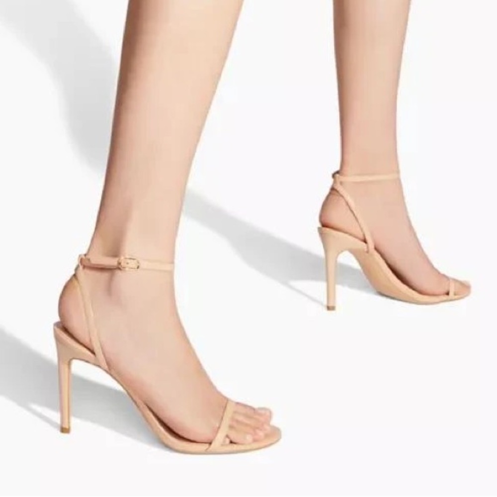 Stuart Weitzman Beige Strappy Heels